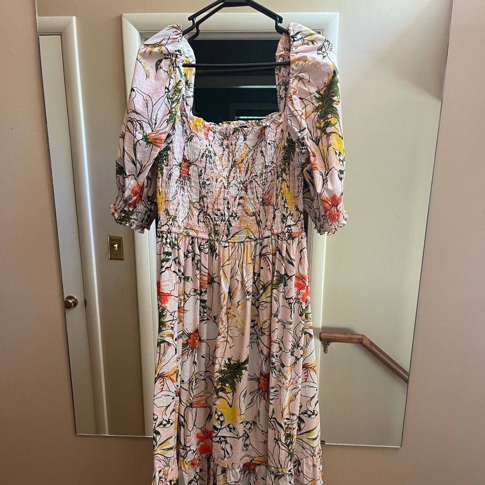 Inc size L maxi floral dress